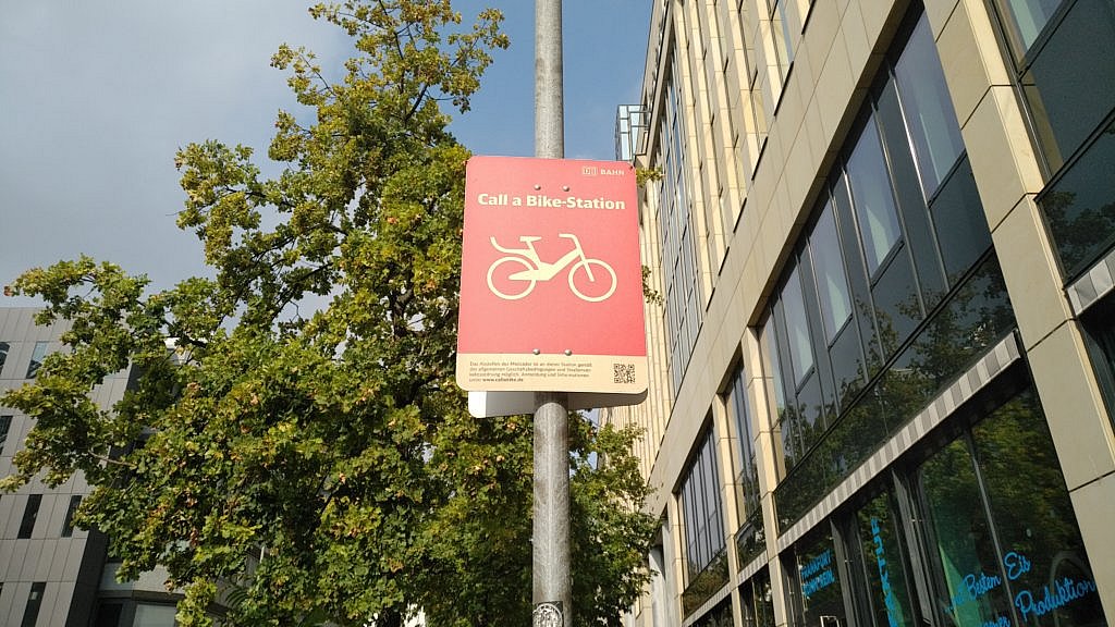Call a Bike-Station sign